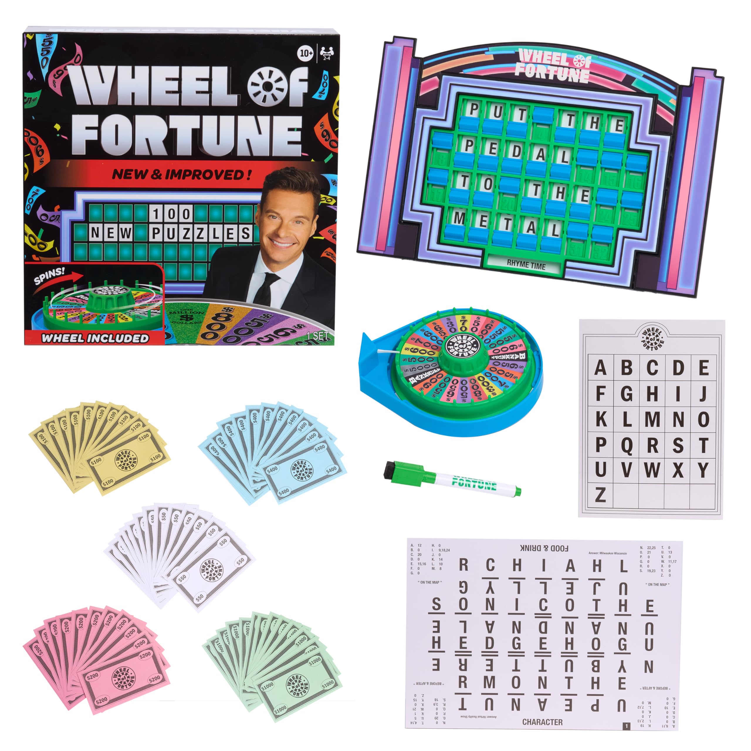 専用　Wheel of Fortune　英語版 Amazon.com: Wheel of Fortune Deluxe Game, 100 Puzzles Included